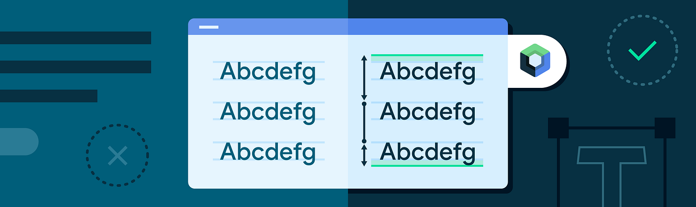 Font padding Abcdefg