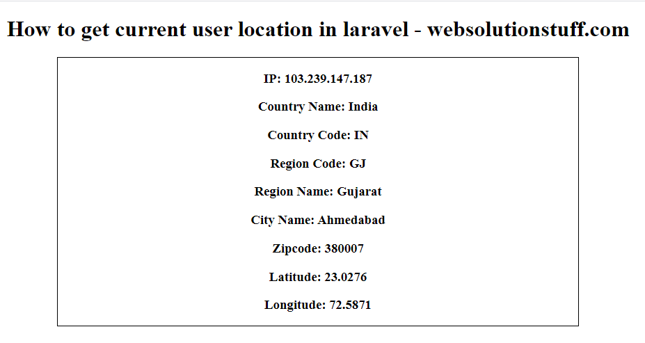 How To Get Current User Location In Laravel