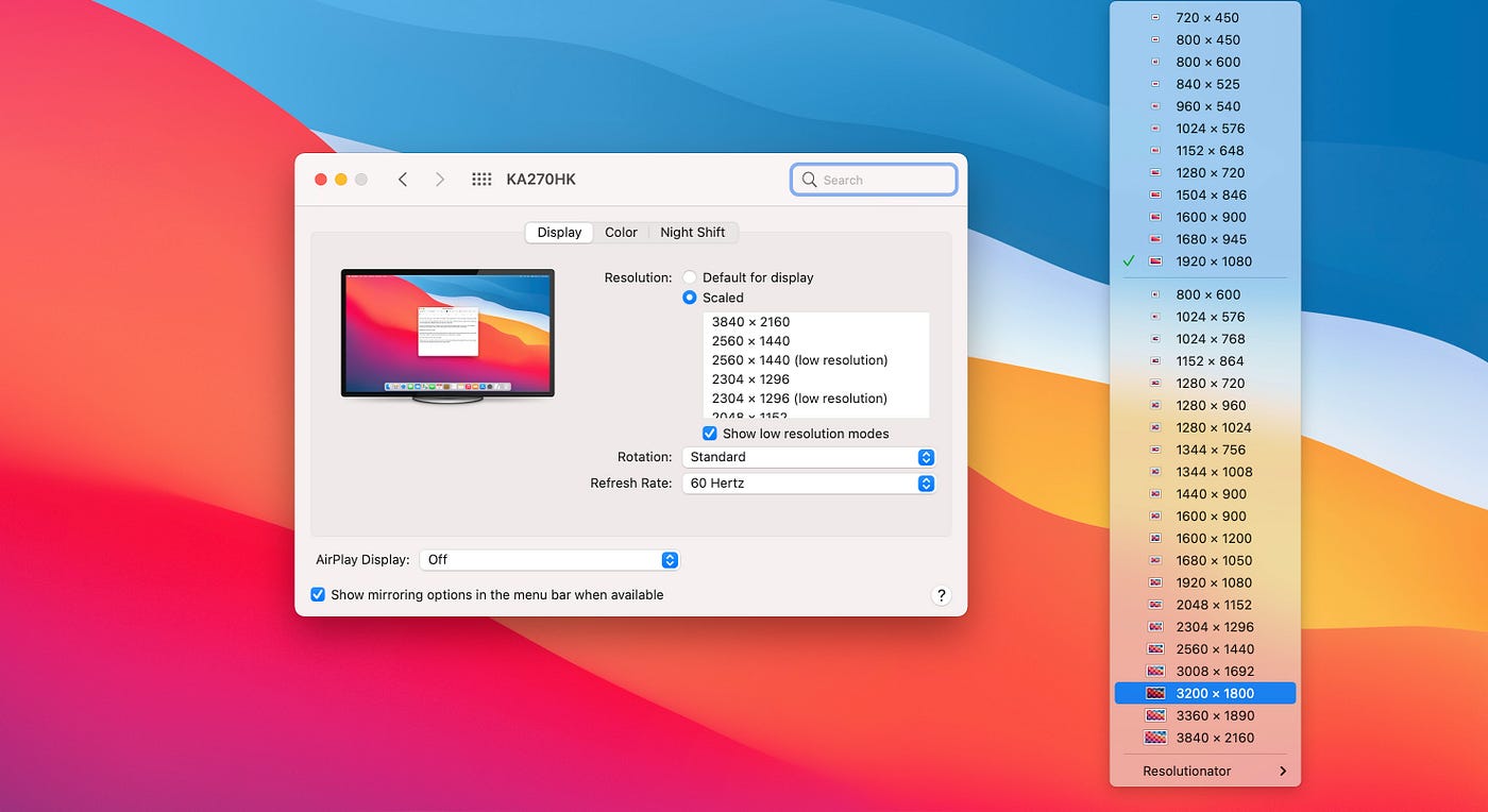 Setting up a 4K Display on Big Sur 