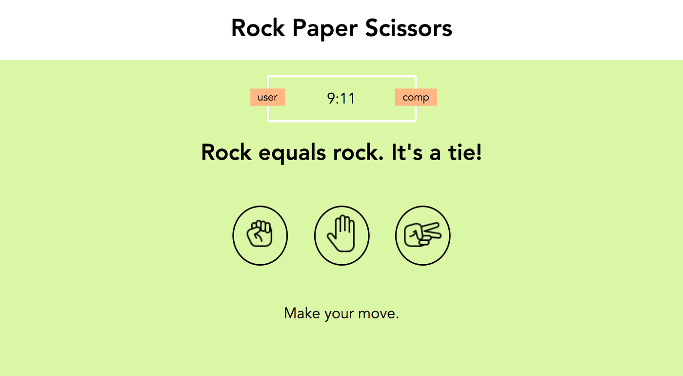 JavaScript: Rock, Paper, Scissors Game | by Alexa Botello | Medium