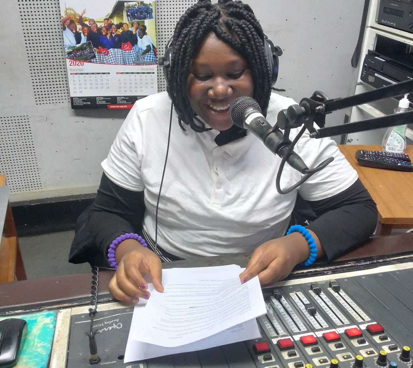 Yande Banda speaking on the climate crisis as a youth expert on Zambia’s largest national broadcaster.