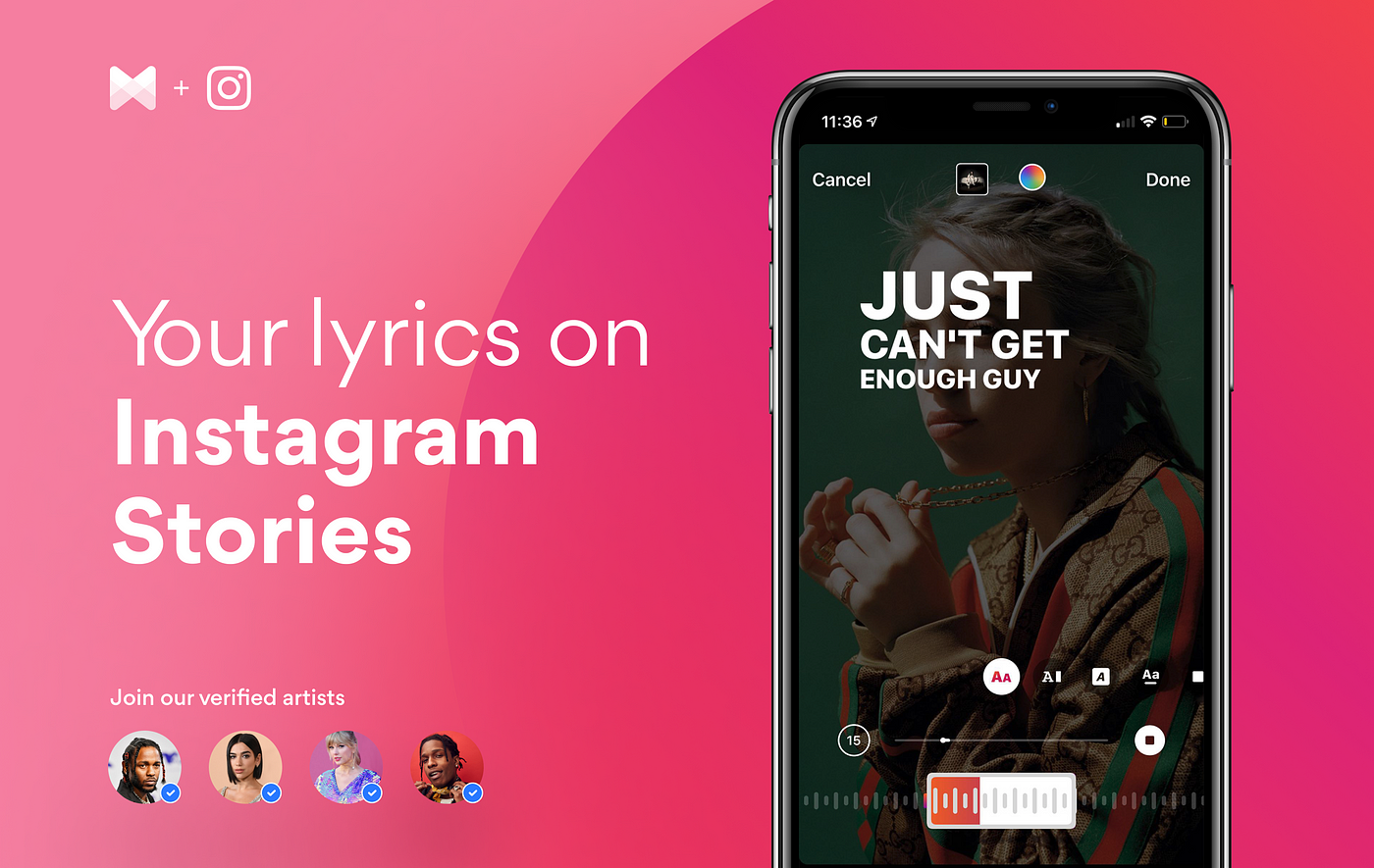 Musixmatch For Artists: How To Add Song Lyrics To Your Instagram Story | By  Musixmatch | Musixmatch Blog