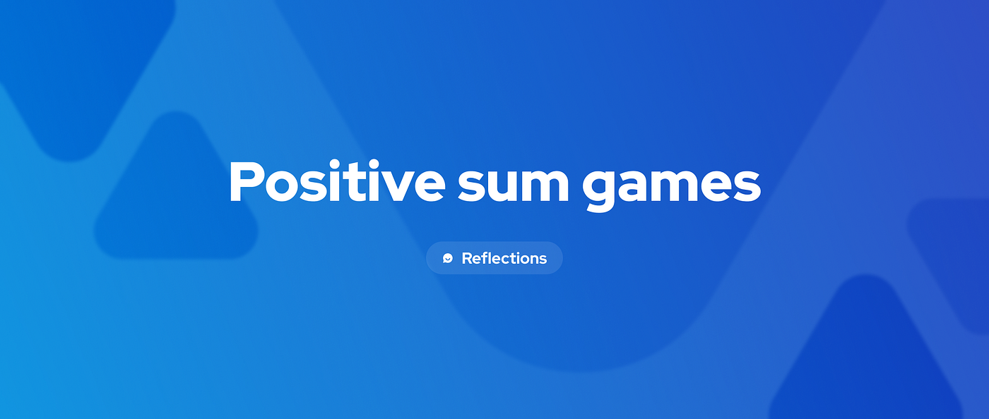 Positive sum games. Wishing everyone a very Happy Diwali 💥 by Aravind