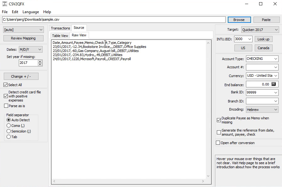 Convert Csv To Qfx Mac Free