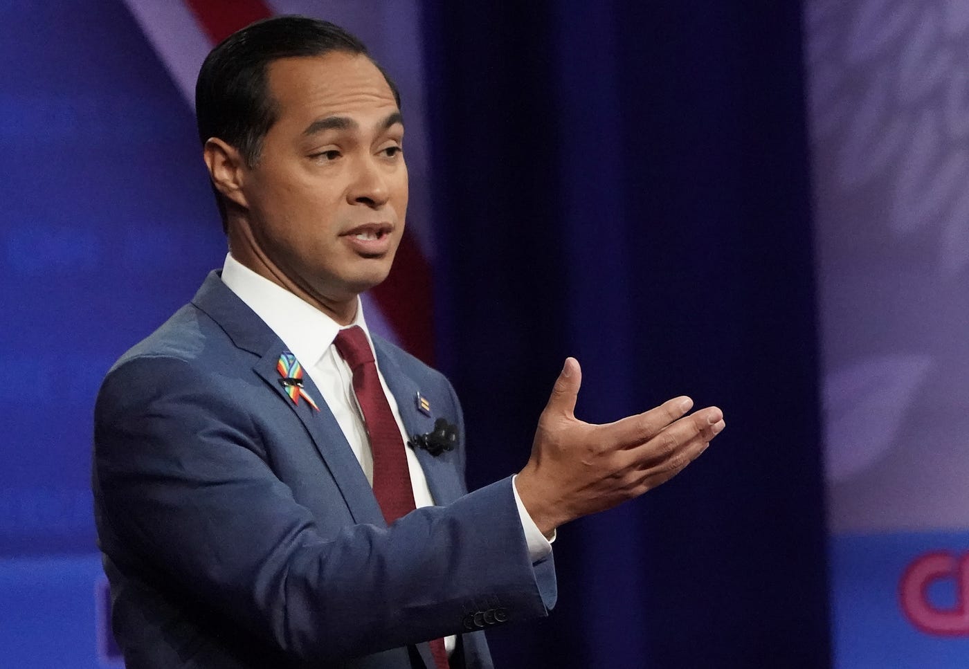 Democratic presidential candidate Julian Castro speaks at CNN’s presidential town hall on October 10, 2019.