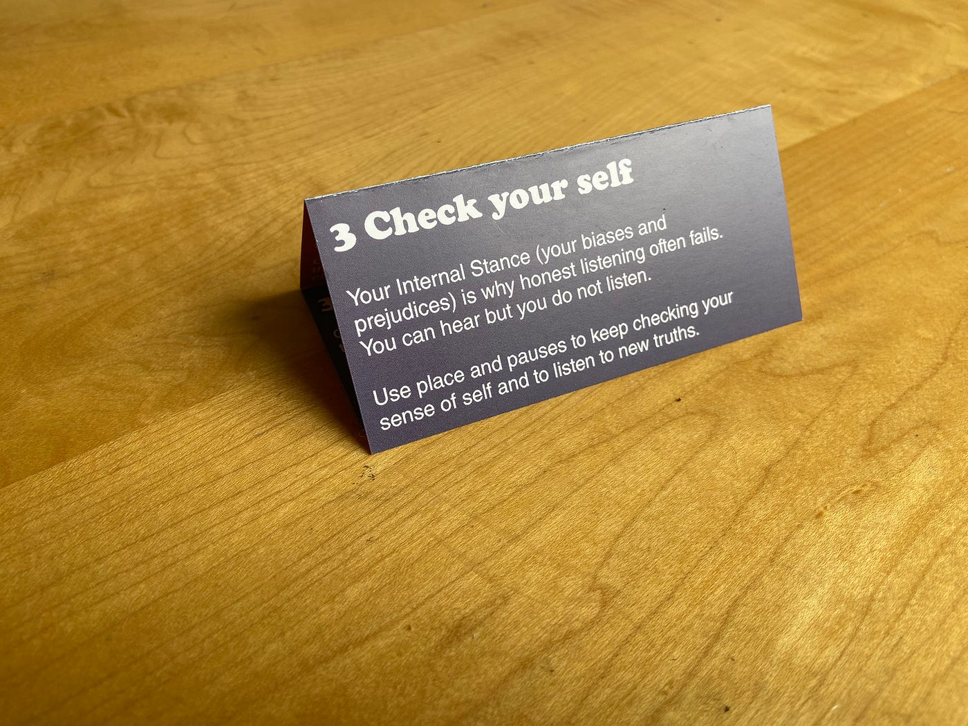 Part 3 of folded card — Check your self