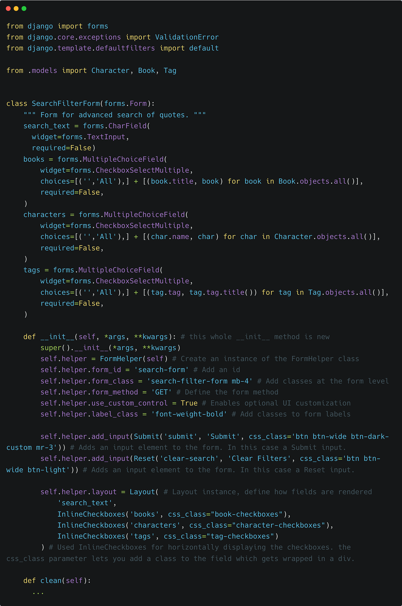 Django-crispy-forms: Clean Horizontal Multiple Choice Fields | by Matt  Bancroft | Medium