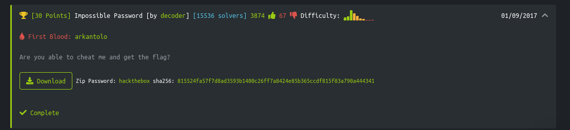Hackthebox Writeup Impossible Password By John Varghese Medium Hackthebox Writeup Impossible Password By John Varghese Medium