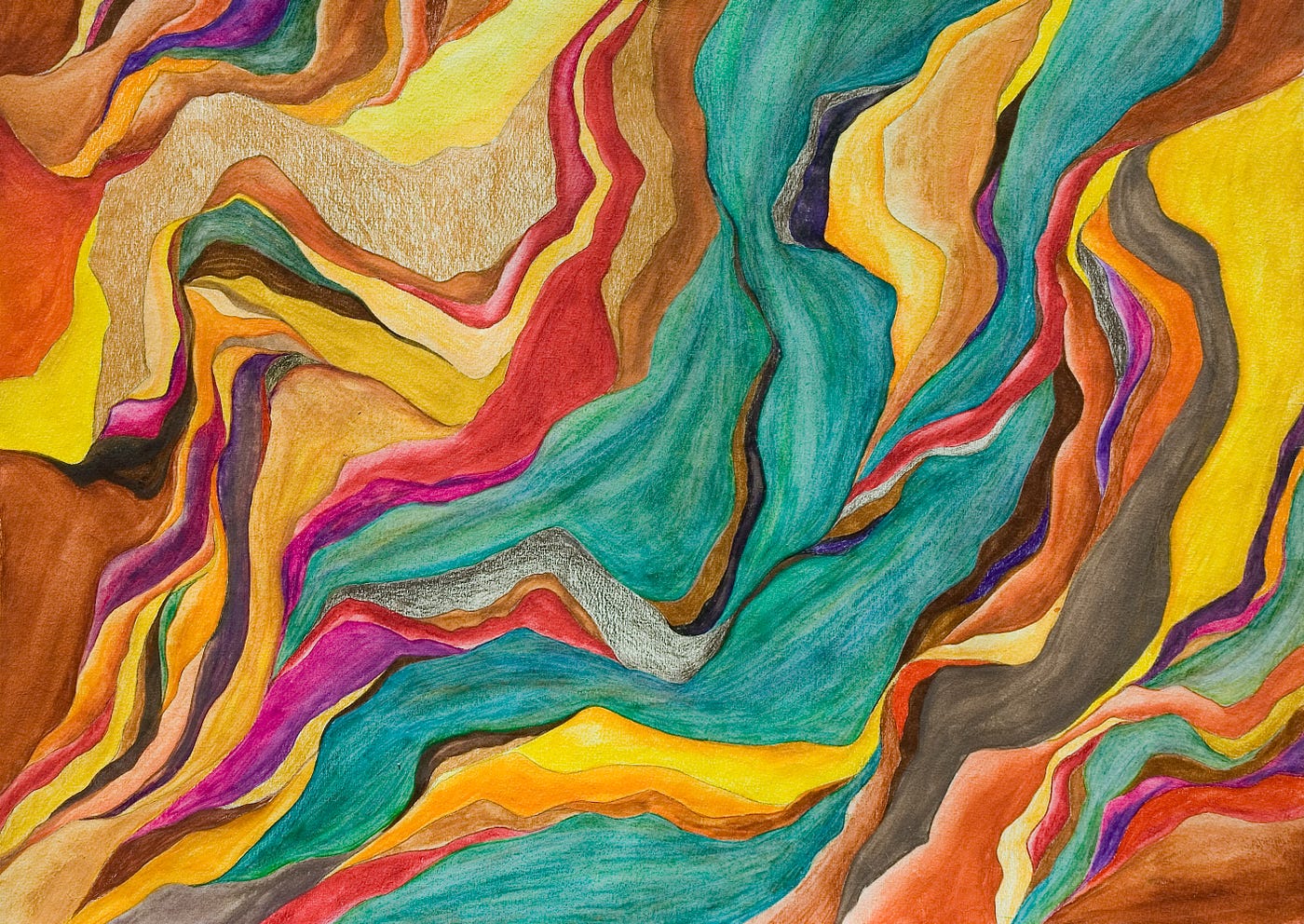 Painting of many colors.