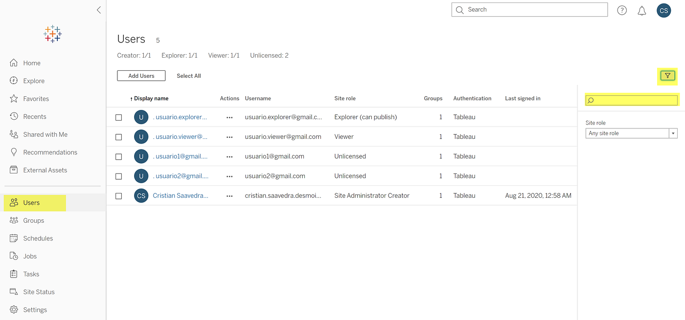 Automate getting Tableau Server Users with REST API and Python | by  Cristian Saavedra Desmoineaux | Towards Data Science