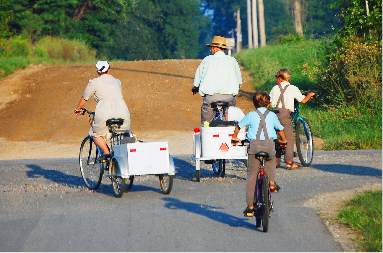 AMISH FAMILY OUTING The Amish have many modes of transportation other