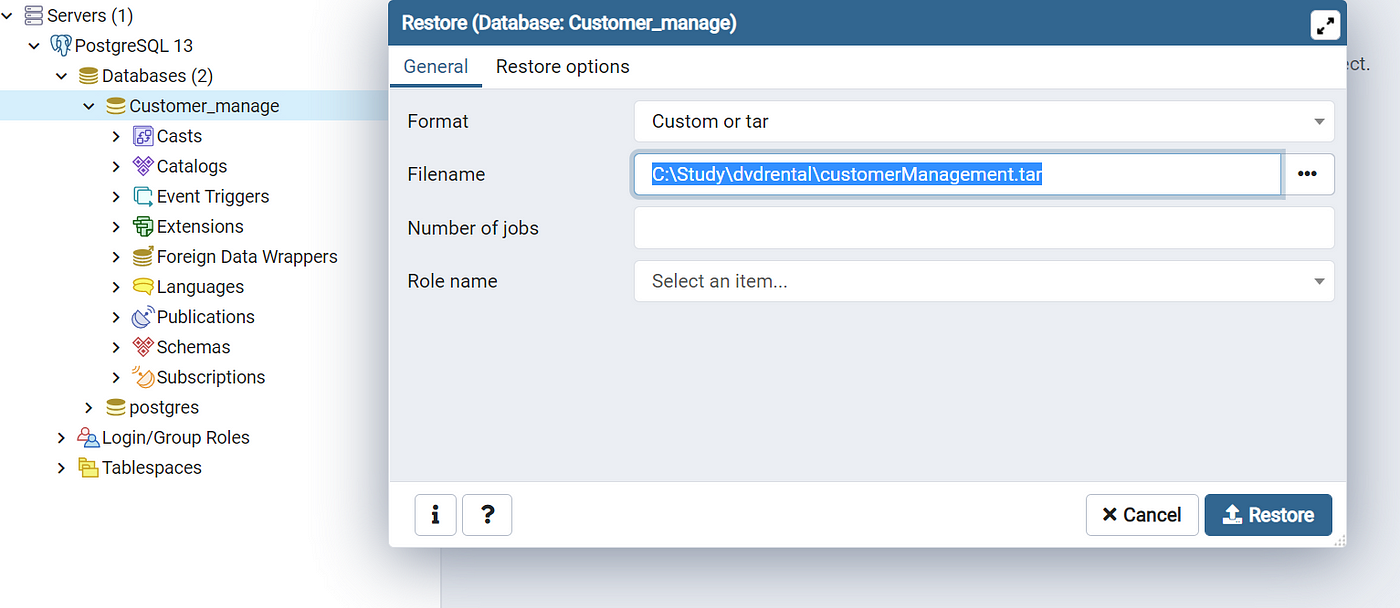Importing and exporting Database in Postgres Using PGadmin | by ...