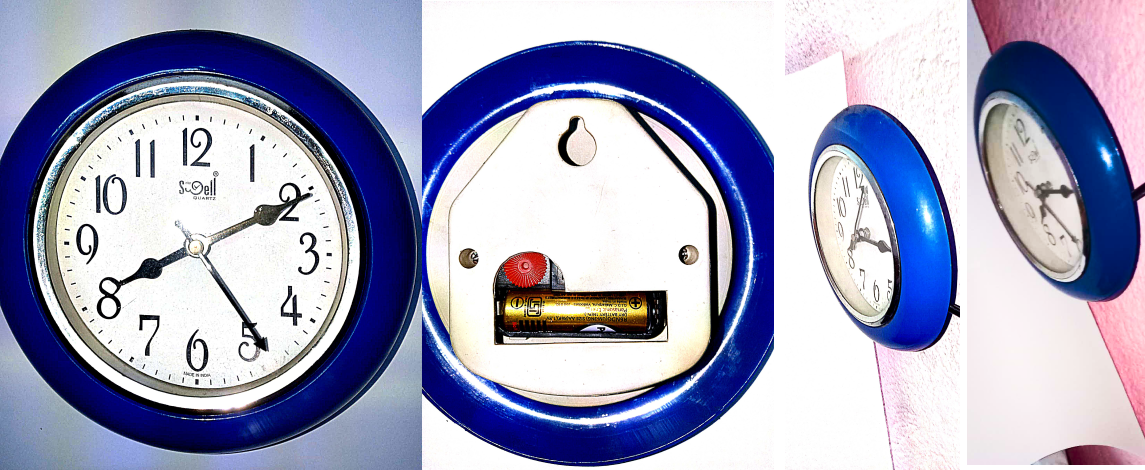 Bad Design of a Blue wall Clock