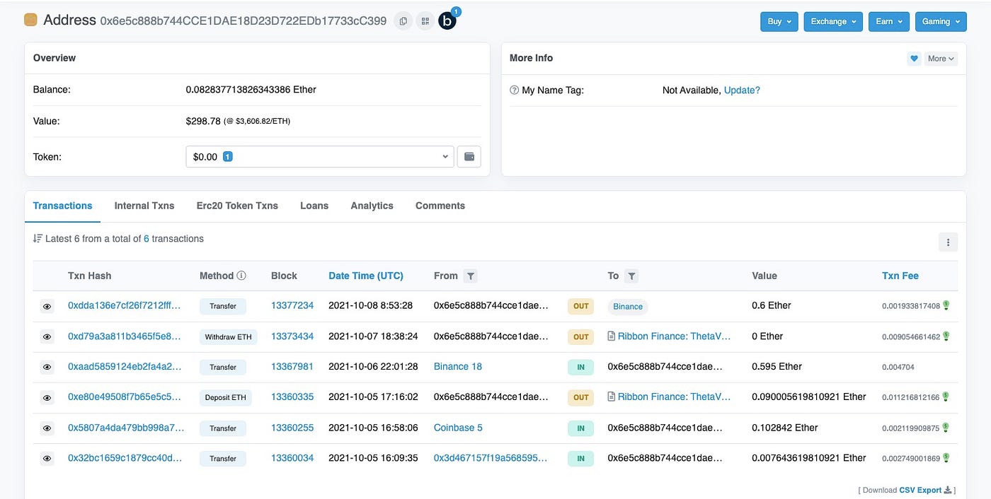 Etherscan screenshot