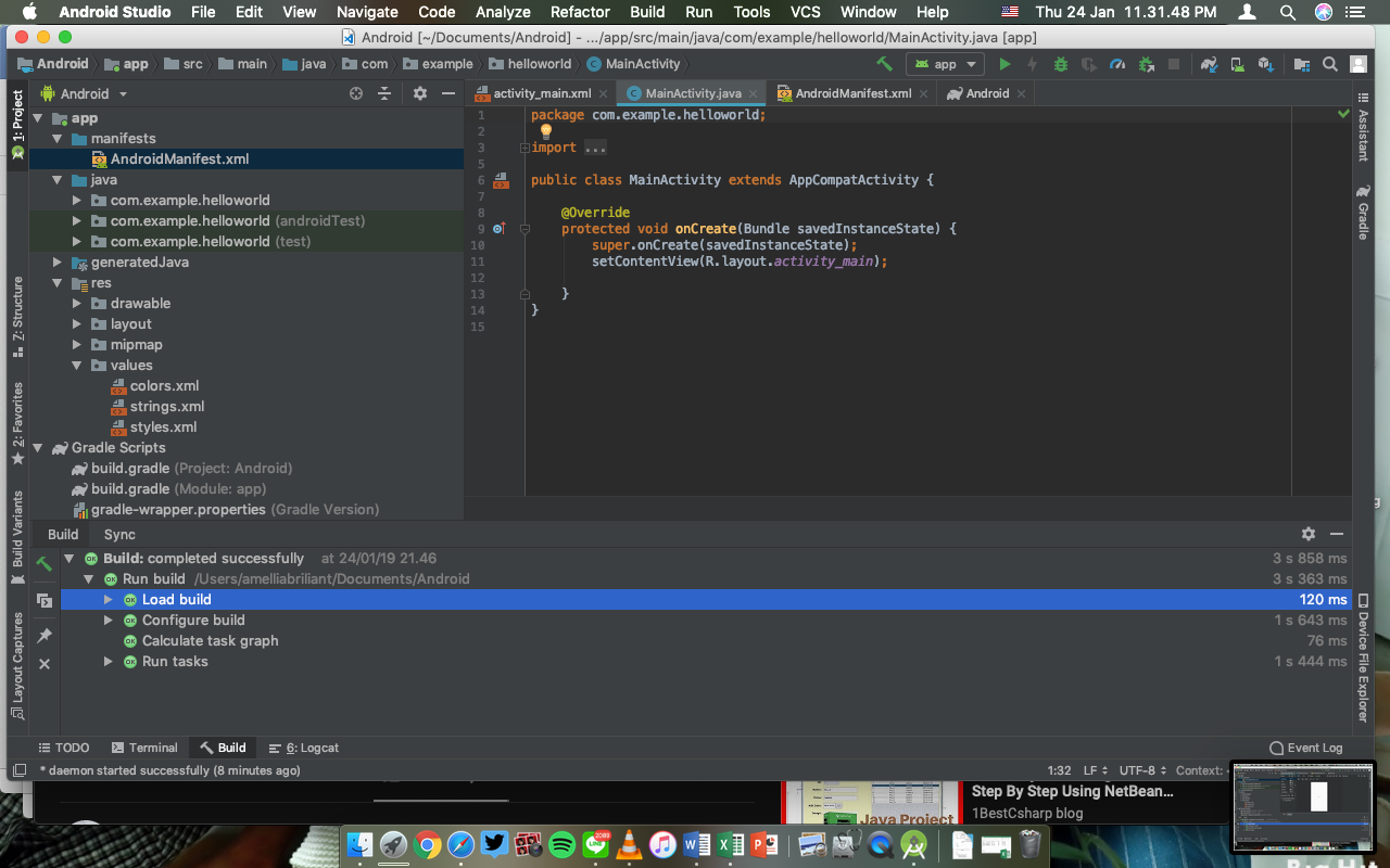 Lesson 1 : Build Your First Apps. 1.1 Android Studio And Hello World ...