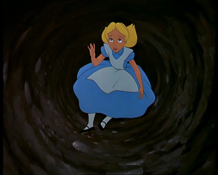 alice down the rabbit hole meaning