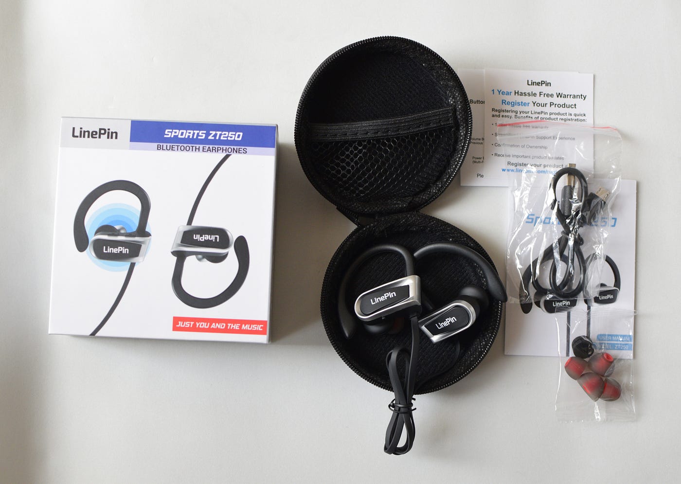 linepin sports zt250 bluetooth earphones