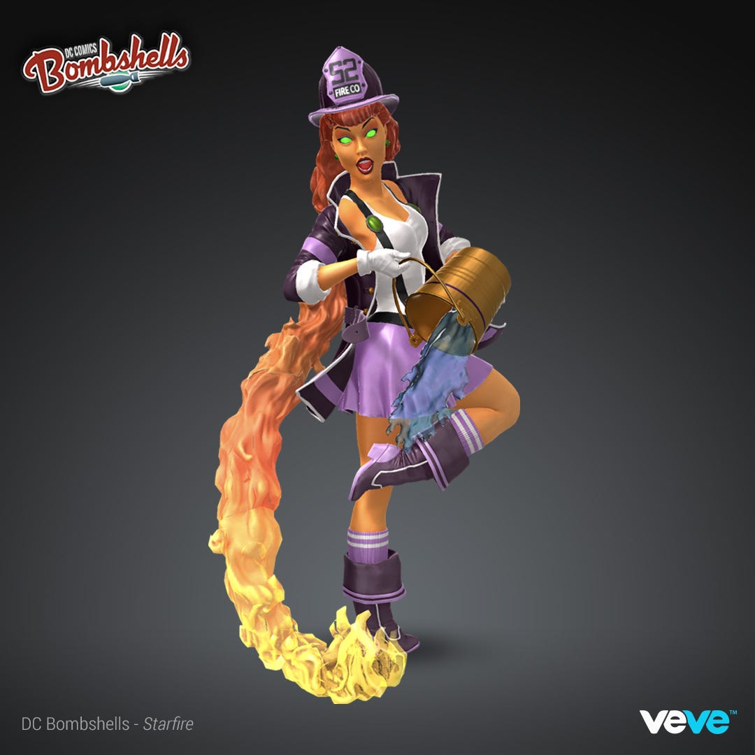 dc bombshells starfire statue