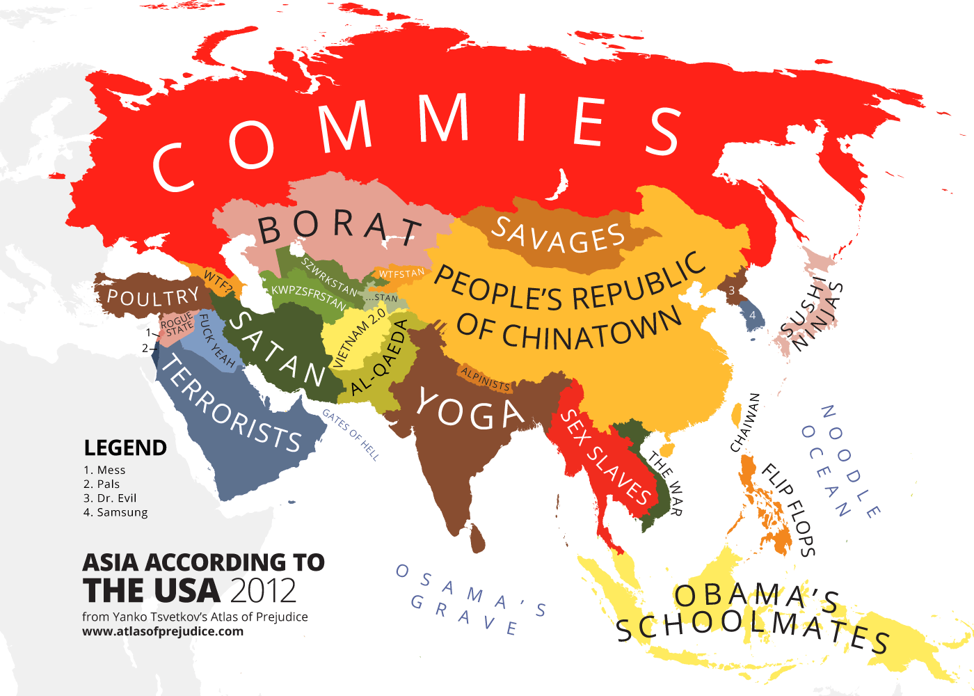 World Map According To Usa The American World. The Us War On Geography And The… | By Yanko Tsvetkov |  Atlas Of Prejudice