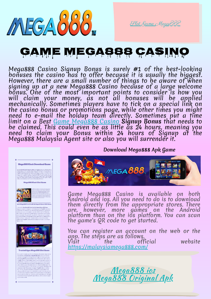 Mega888 kios Mega888 Online