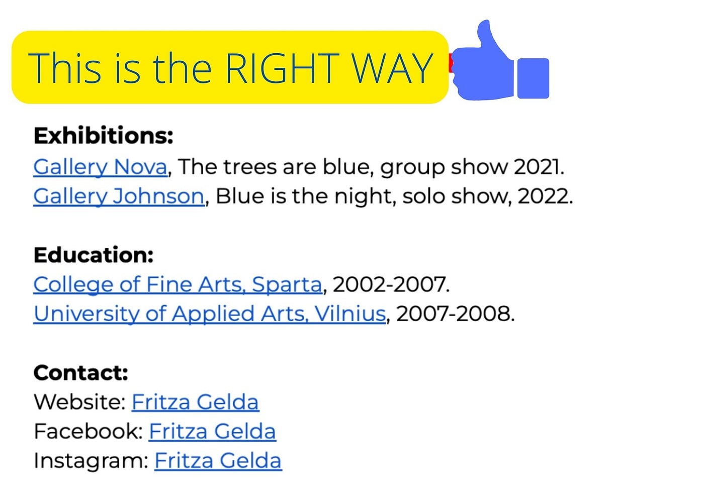 how to add backlinks website artists, correct