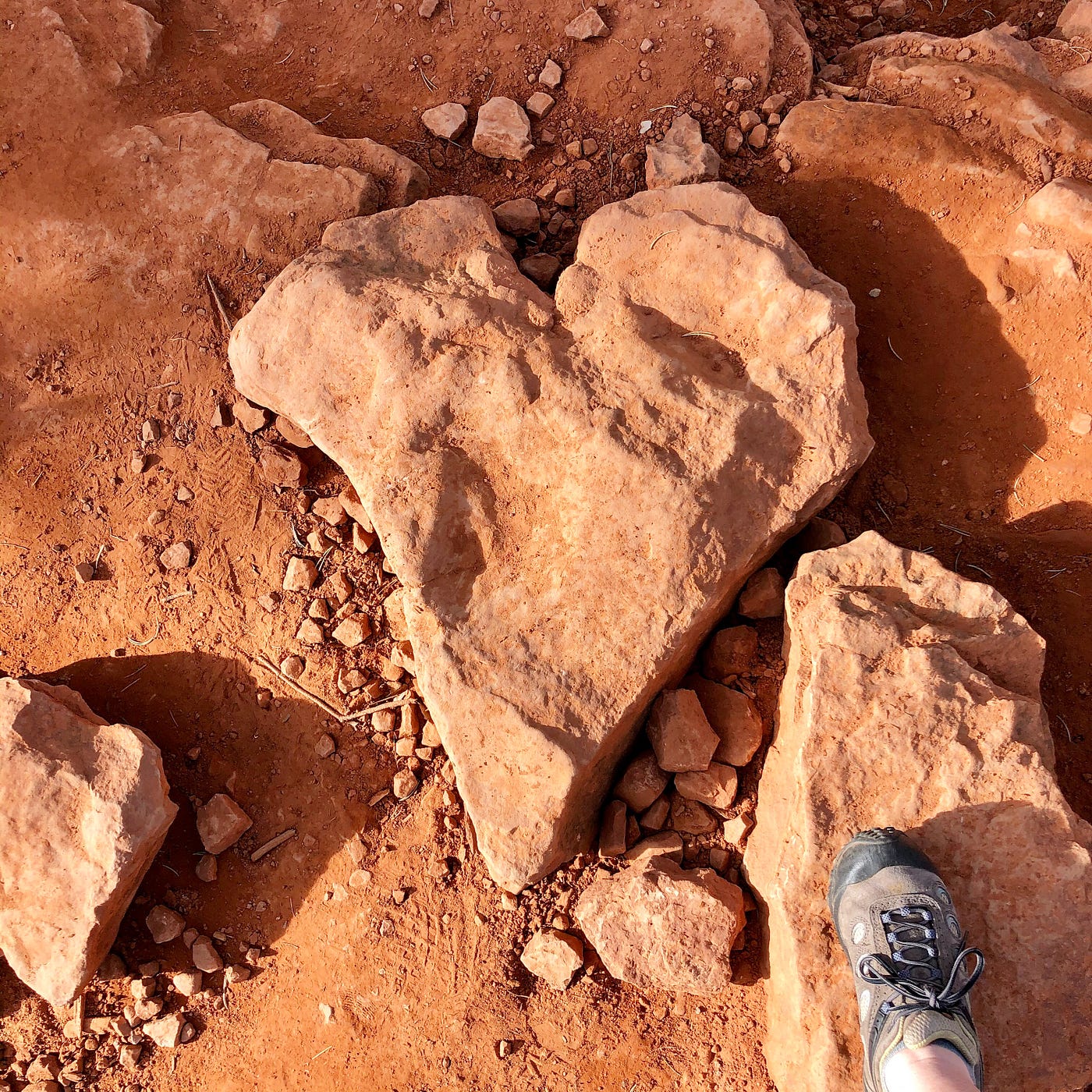 A heart-shaped rock at a vortex in Sedona, Arizona