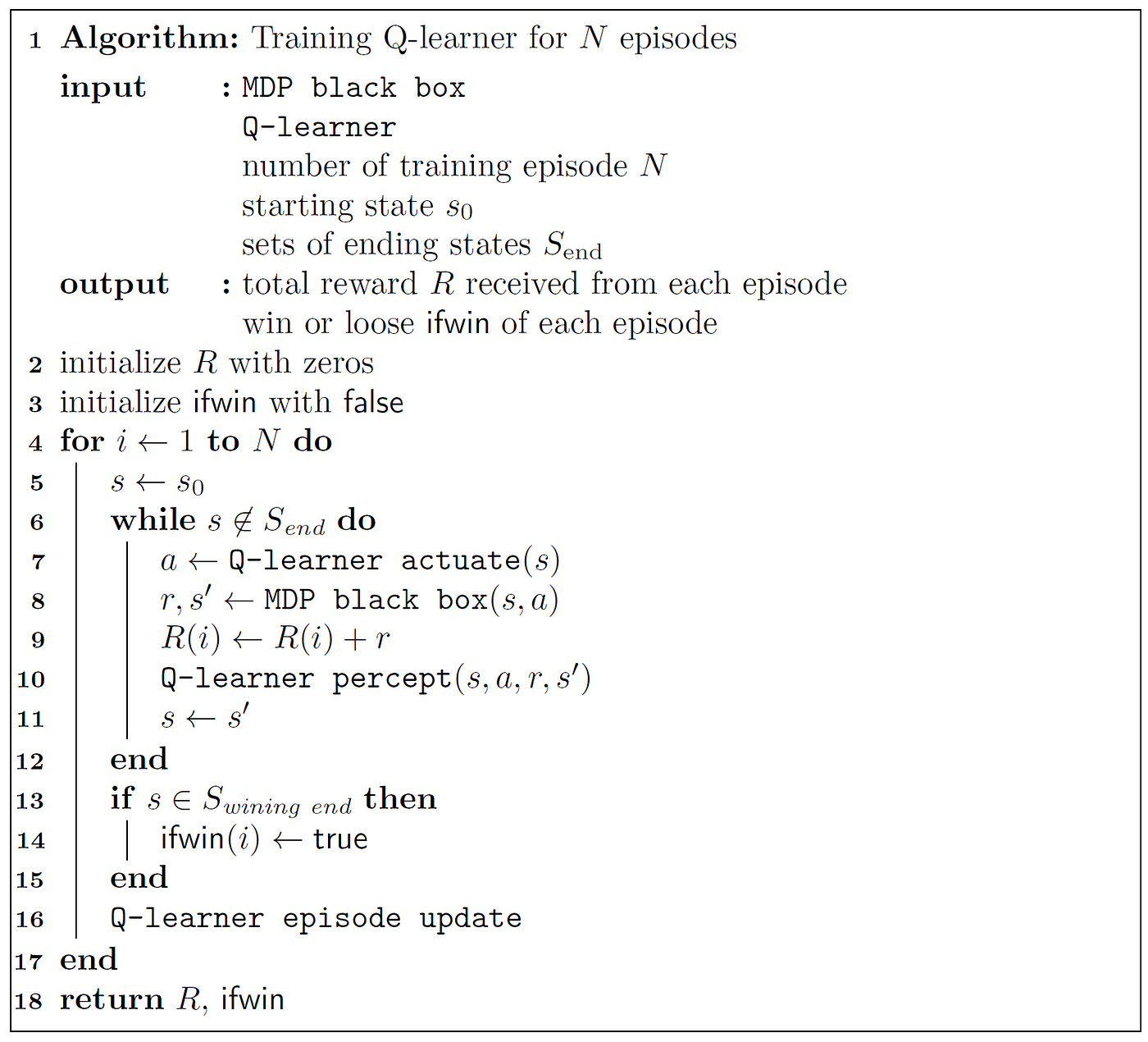 Reinforcement learning: Q-learner with detailed example and code ...