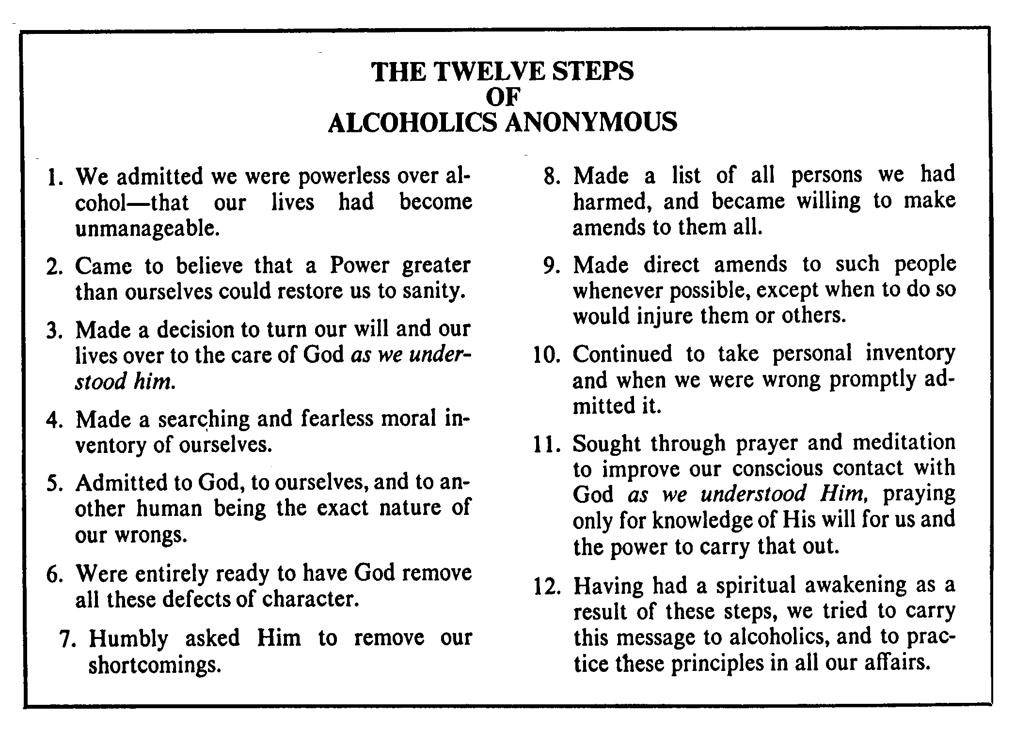 We Could All Benefit From The 12 Steps By Gordie Jackson Hopes 