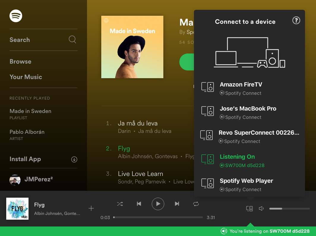 spotify web player linux