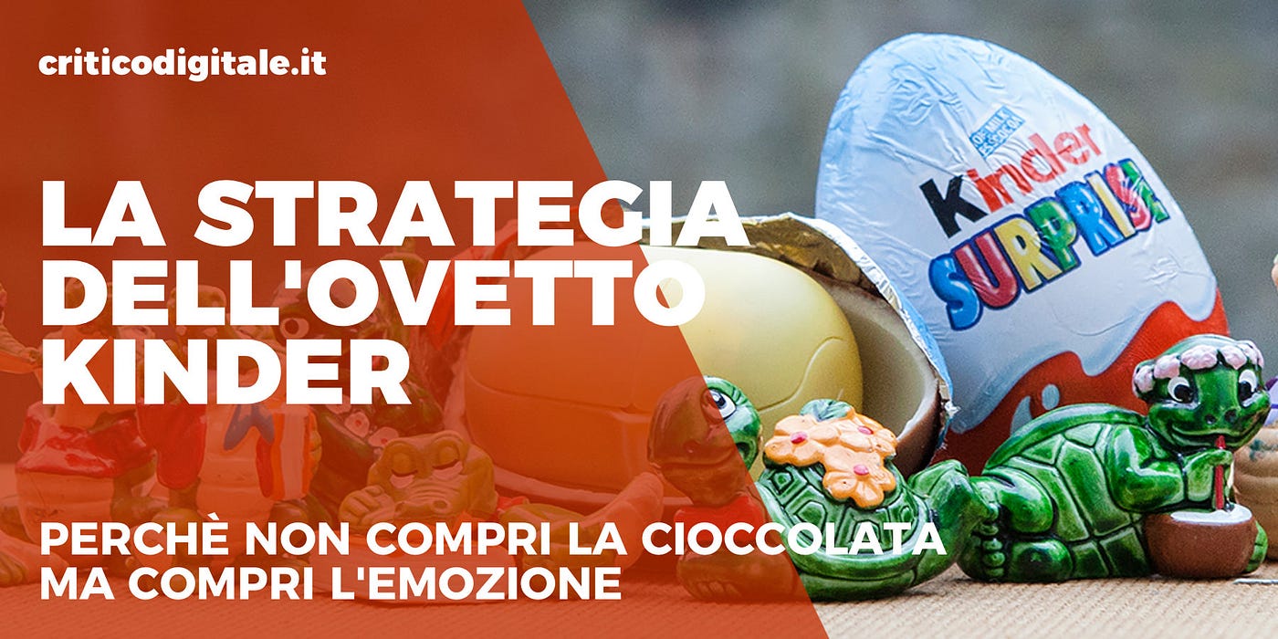 La strategia dell'ovetto Kinder. Perchè non compri la cioccolata ma… | by  Justen Rosati | Medium