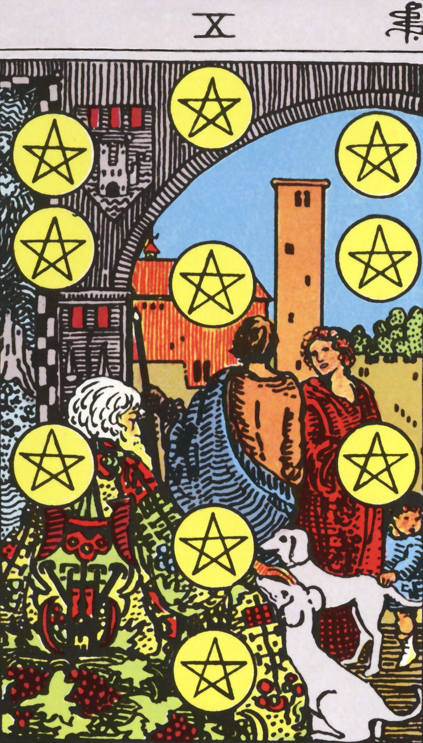 10 De Ouros No Tarot Door Arcanos Menores: Os Dez. A matéria está completa e… | by Diogenes Junior | Trilhas no Universo
