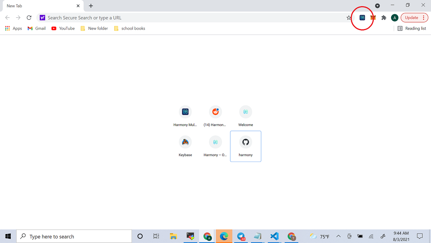 Guide on how to stake Harmony (One) using the official Google Chrome