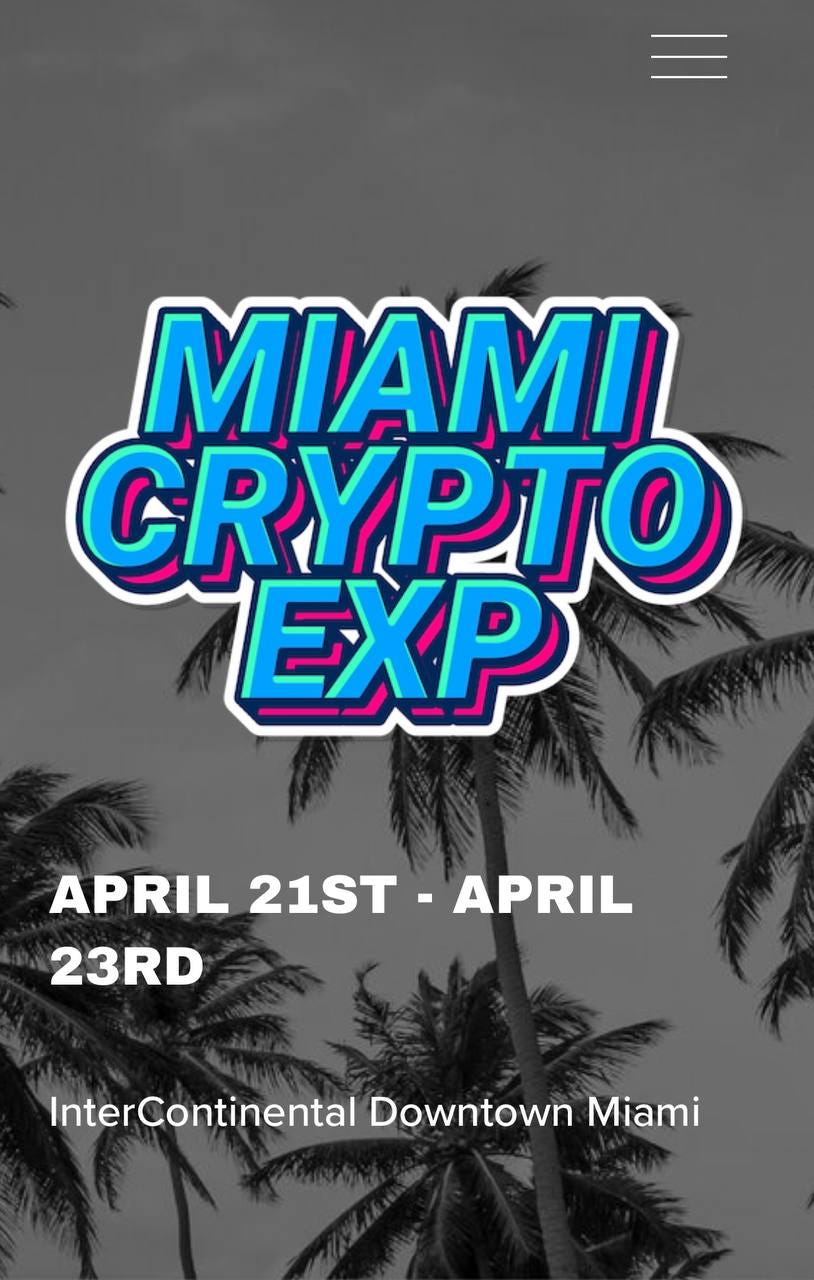 Miami Crypto Powered by Fomo Lab. Fomo Labs are proud to announce that