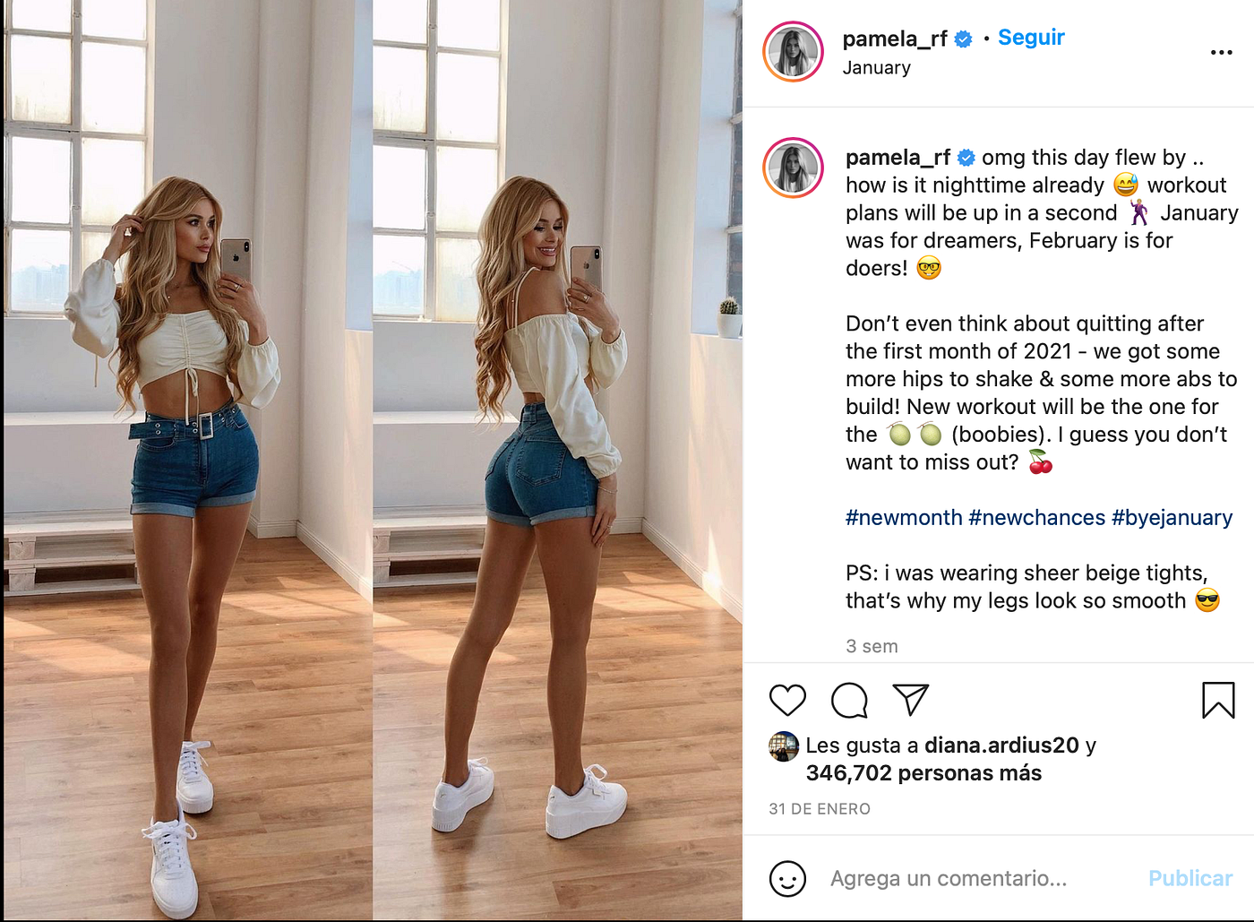 pamela reif workout outfits