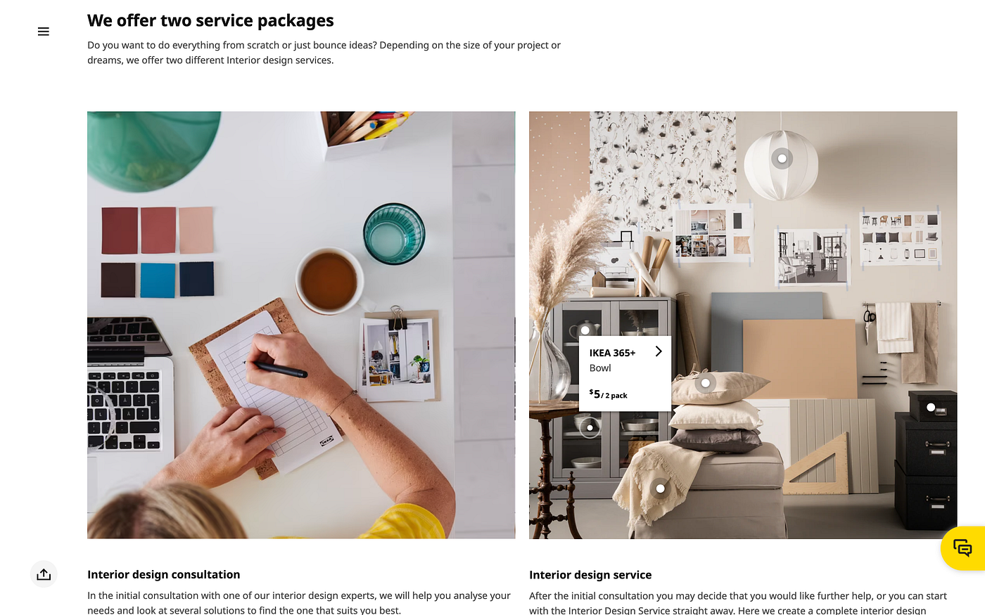 Crate & Barrel helps the customer solve the questions. by Jialu Wang Marketing in the Age of