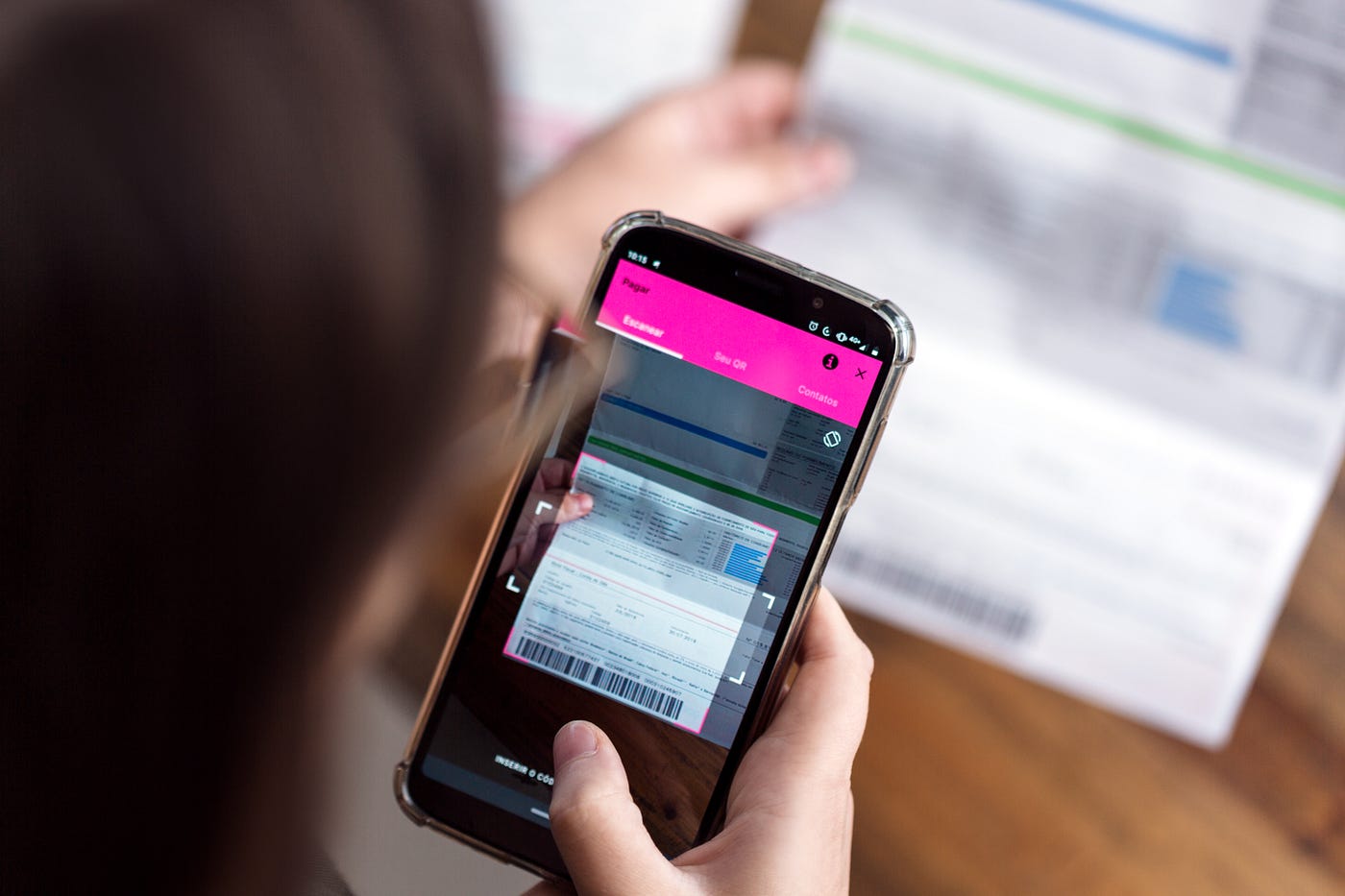 The banQi app allows users to pay boletos