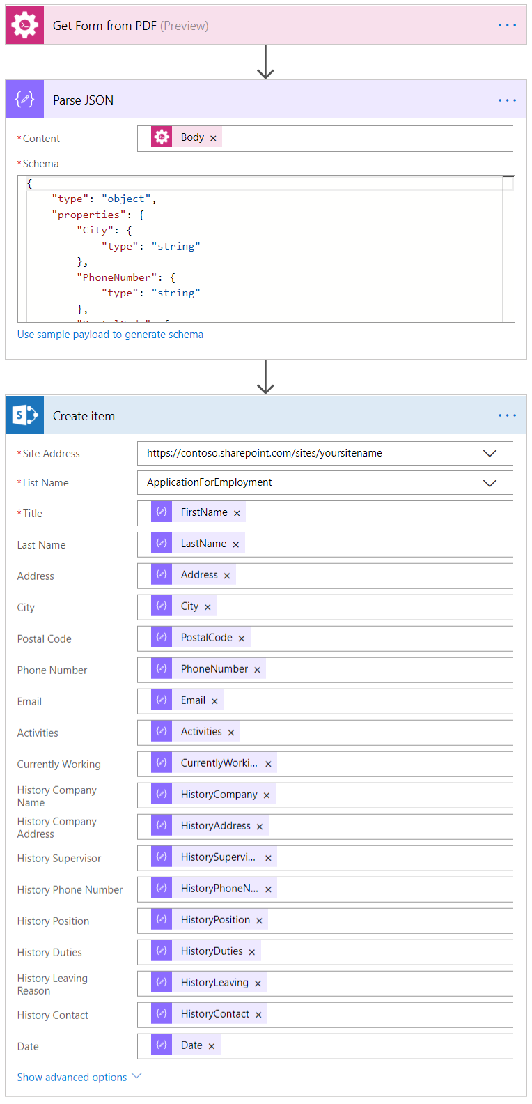 How to populate fillable PDF files, extract data from them and save it to  your system automatically in Microsoft Power Automate, Azure Logic Apps and  PowerApps | by Oleg Tsurkan | Plumsail | Medium