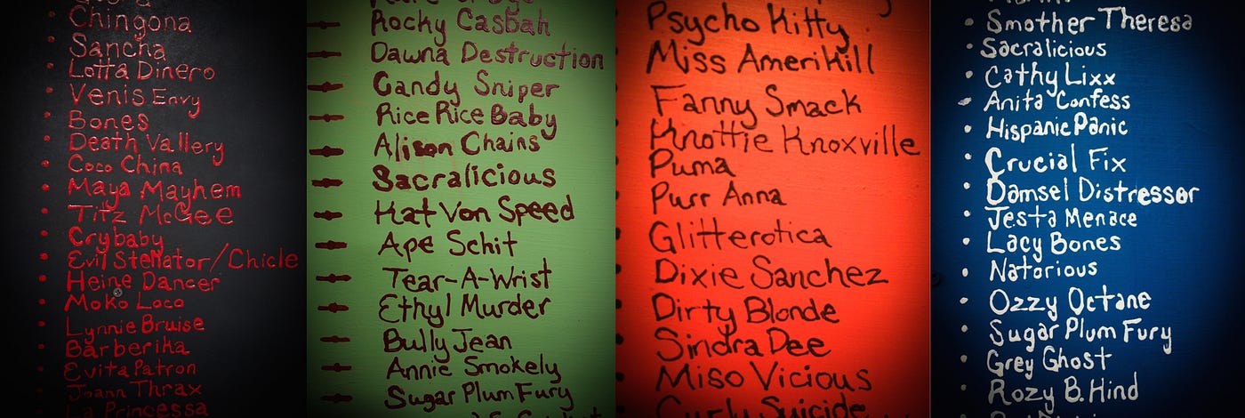 The Power Of Roller Derby Skate Names | by Frogmouth | The Cauldron