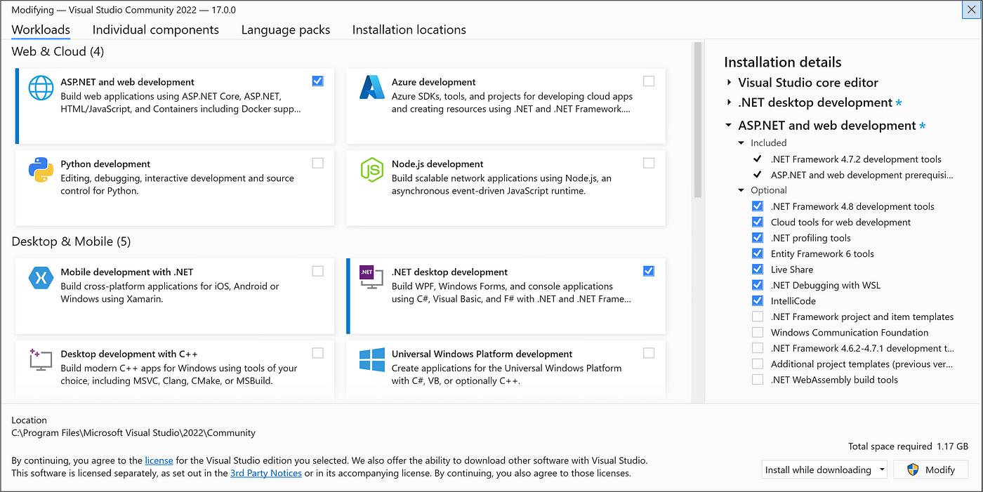 Setup visual studio 2022 and Web application with ASP.NET MVC 6.0 | by  Saloni Goyal | Medium