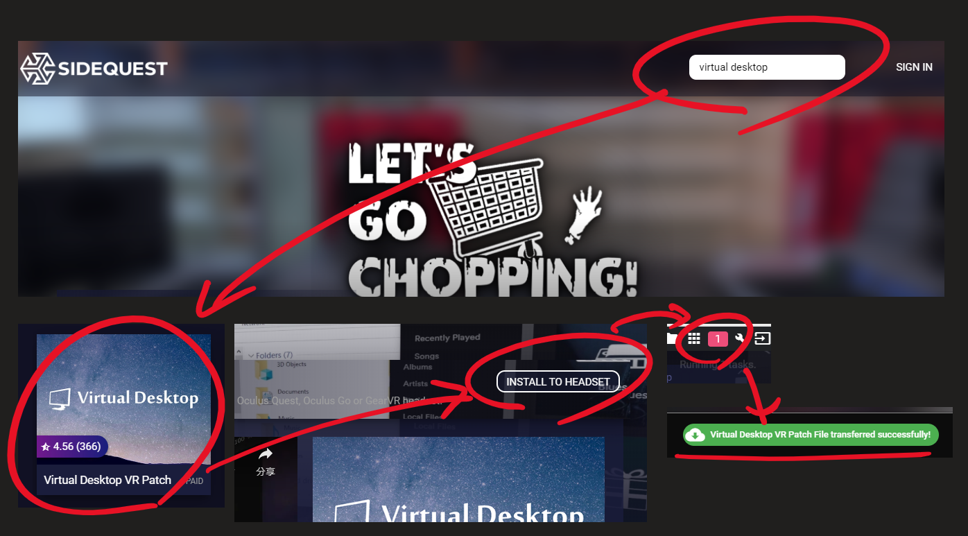 virtual desktop oculus go