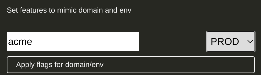 Internal UI for forcing production configuration in staging environment — the design team loves this one.
