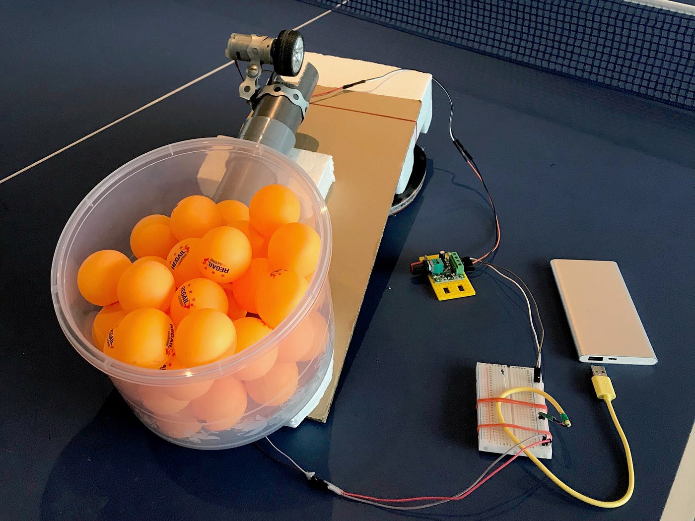 How to make a ping pong shooter robot | by Thongchai Kolyutsakul | Medium