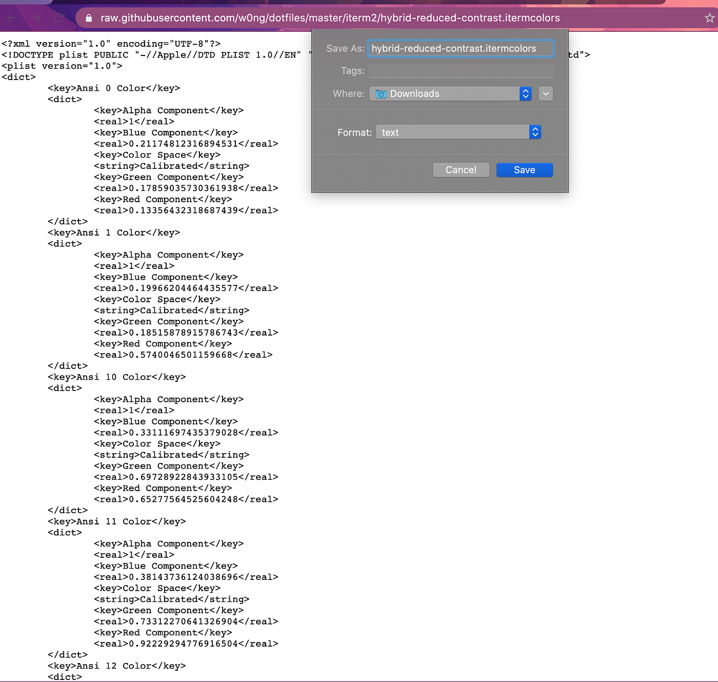 iterm2 color iterm2 color