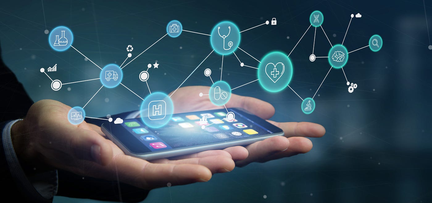 Photo of a Mobile Health Application being used as a digital health tool