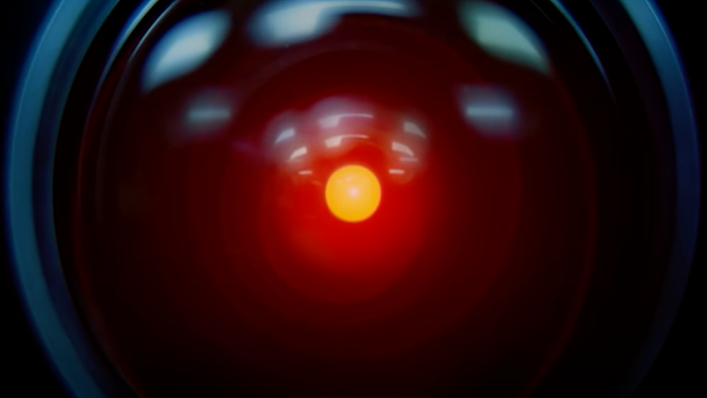Iconic shot of HAL 9000 from from 2001: A Space Odyssey movie