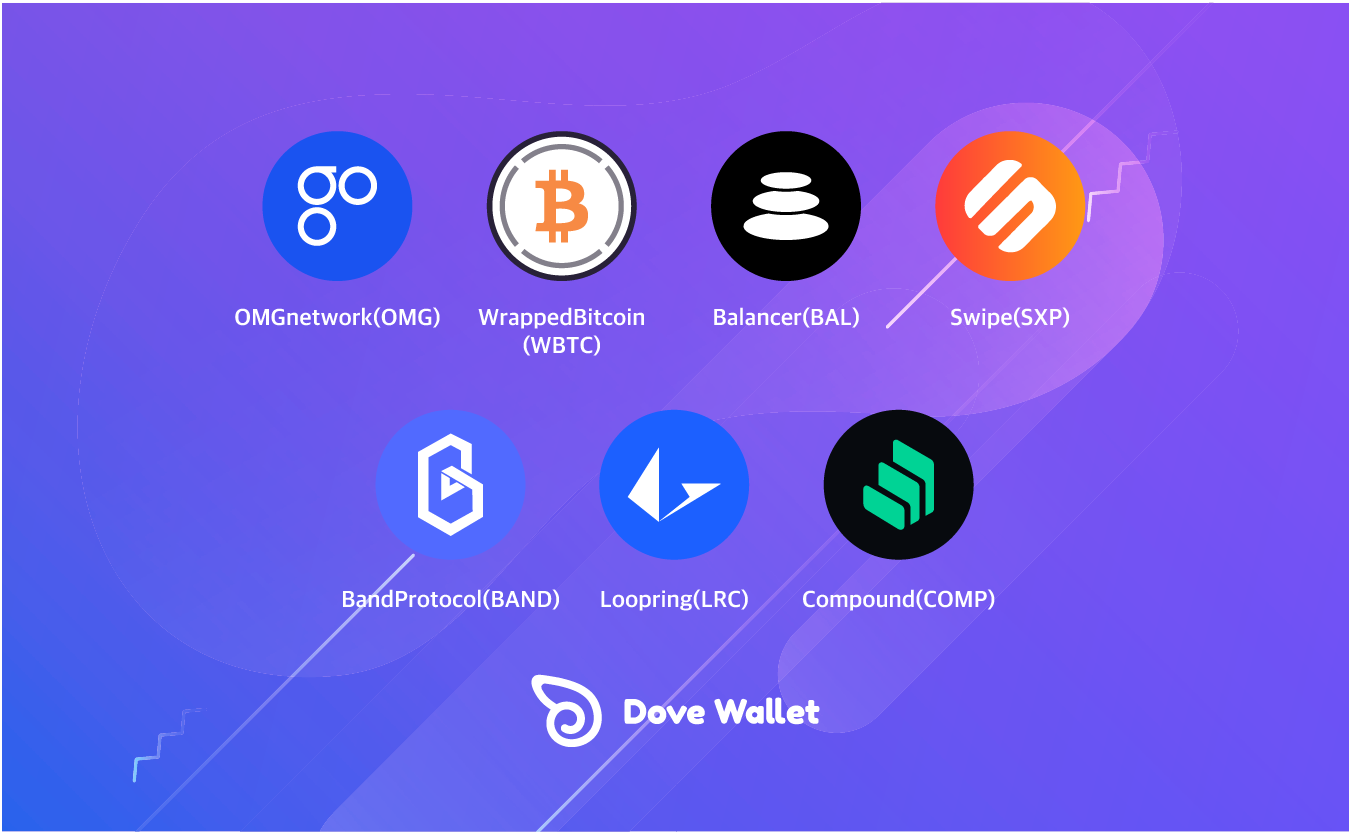 Additional erc-20 tokens listed to Dove Wallet | by Dove Wallet | dovewallet.en | Oct, 2020 | Medium