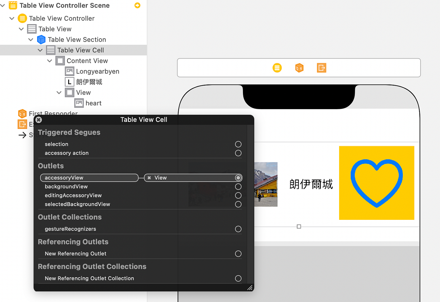 table view cell 的 accessory view. 如下圖所示，table view cell 的右邊有一塊呈現… by