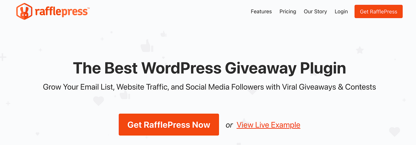 Snap with the test Best WordPress Giveaway Plugin and get RafflePress Now button.