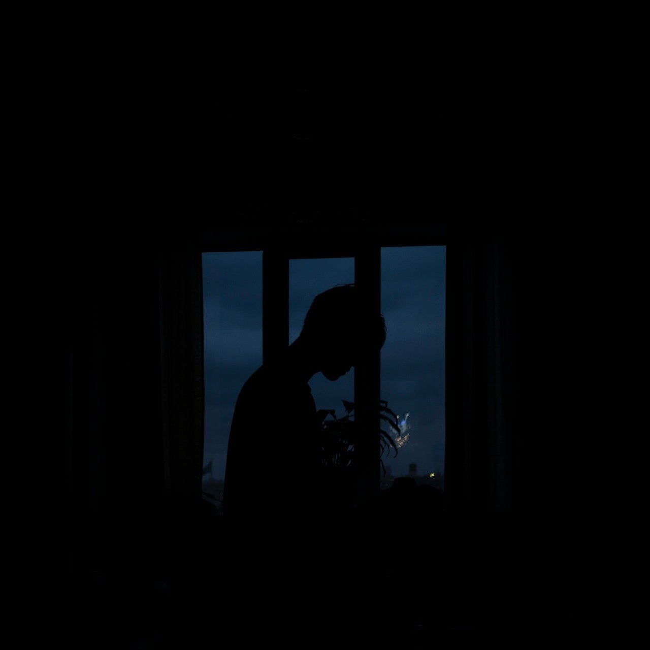 boy in window