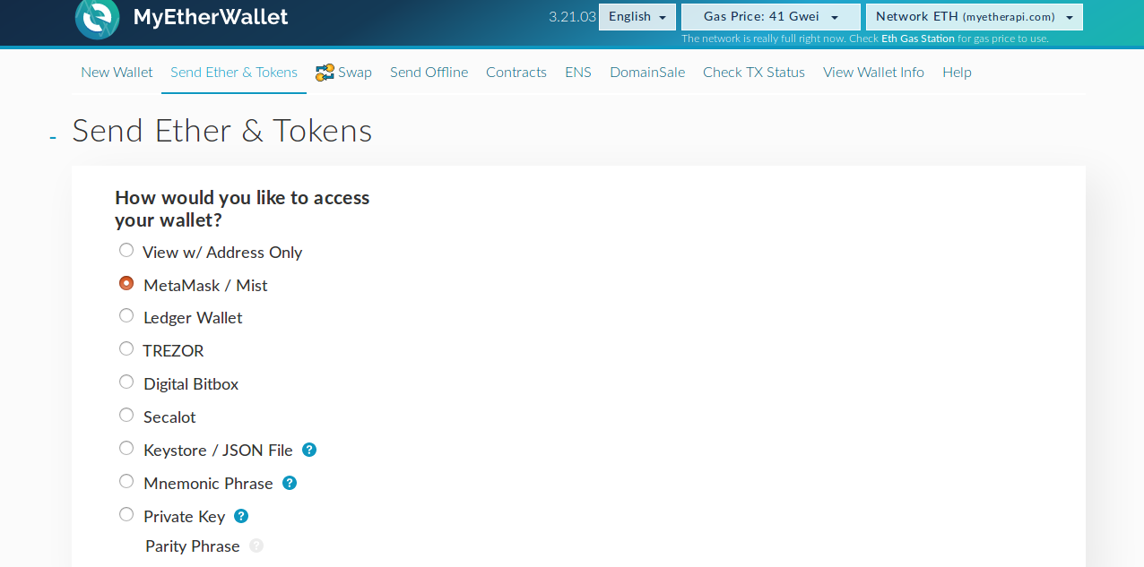 How To Transfer Any Erc20 Or Any Erc Tokens Using Myetherwallet Coinmonks Medium